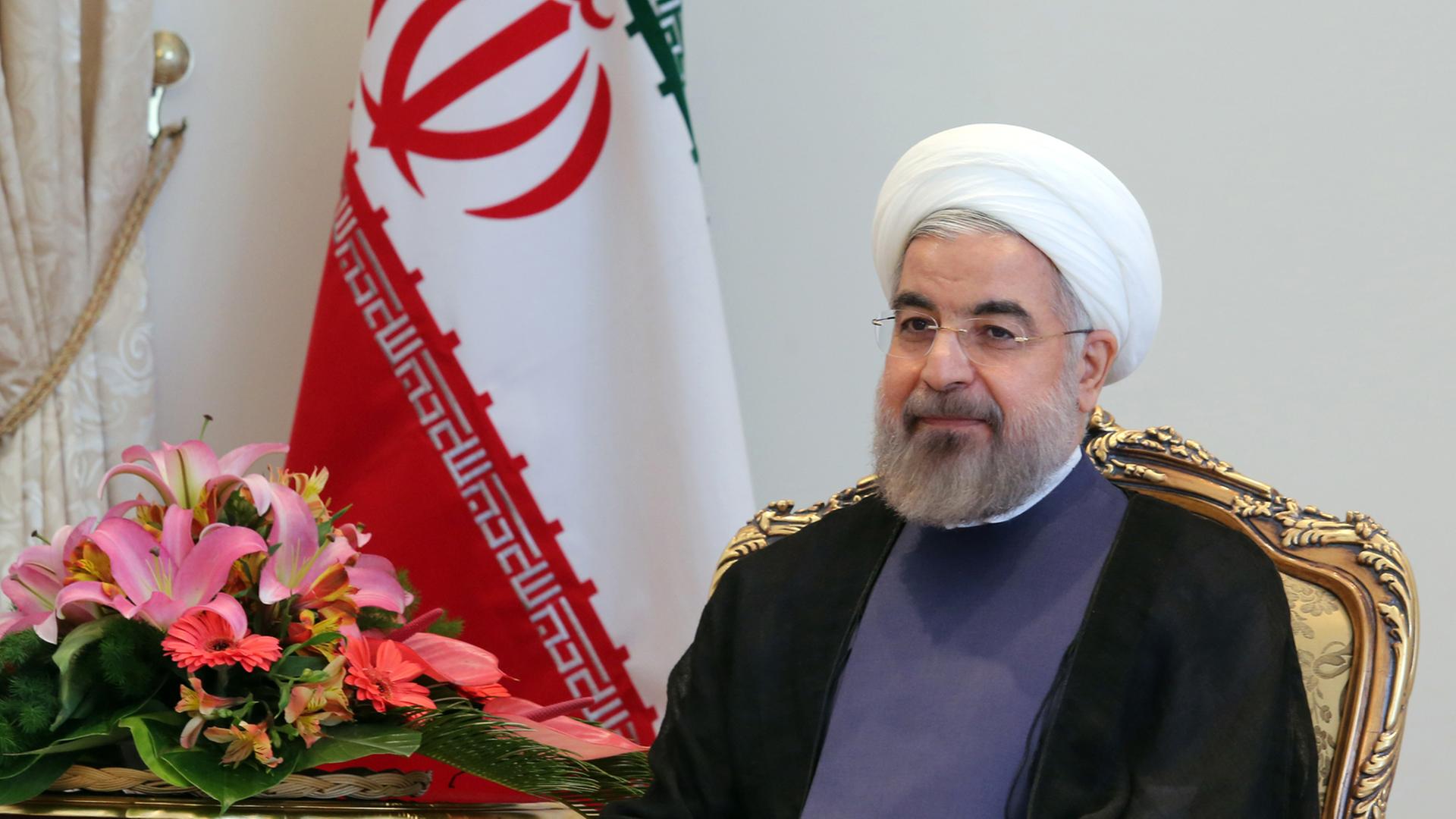 Der iranische Präsident Hassan Rouhani bei einem Treffen mit einem südafrikanischen Minister im Juni 2014.
