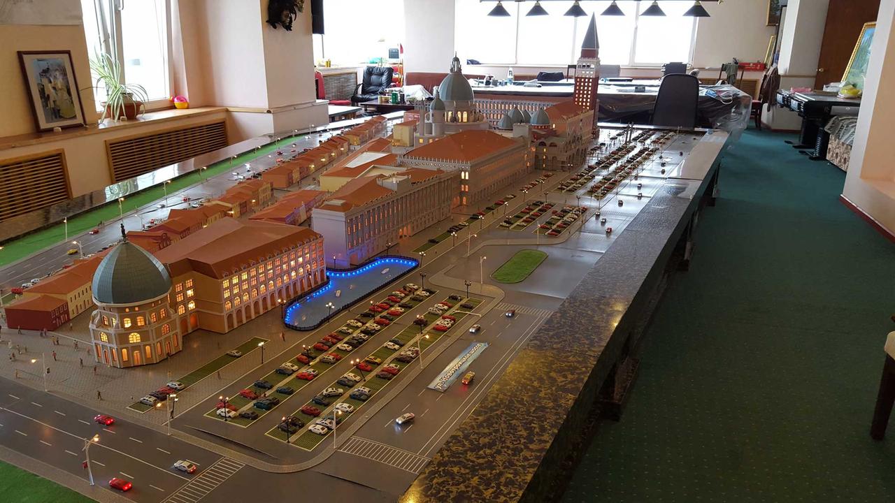 Modell für den Freizeitpark Klein-Venedig, der in Blagoweschtschensk entstehen soll.