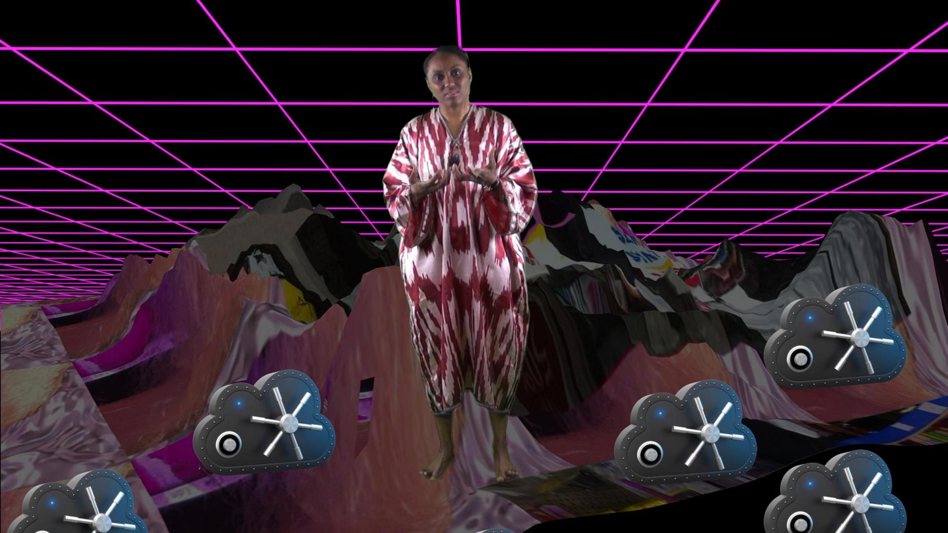 Tabita Rezaire, „Premium Connect“, 2017, Courtesy of the artist and Goodman Gallery, South Africa. Im Rahmen der Ausstellung „Computer Grrrls“, HMKV im Dortmunder U, 27.10.18 - 24.02.19 Tabita Rezaire, „Premium Connect“, 2017, Courtesy of the artist and Goodman Gallery, South Africa. Im Rahmen der Ausstellung „Computer Grrrls“, HMKV im Dortmunder U, 27.10.18 - 24.02.19