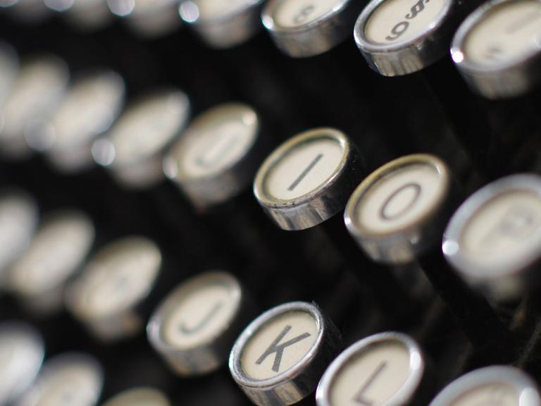 Das Tastaturfeld einer mechanischen Schreibmaschine