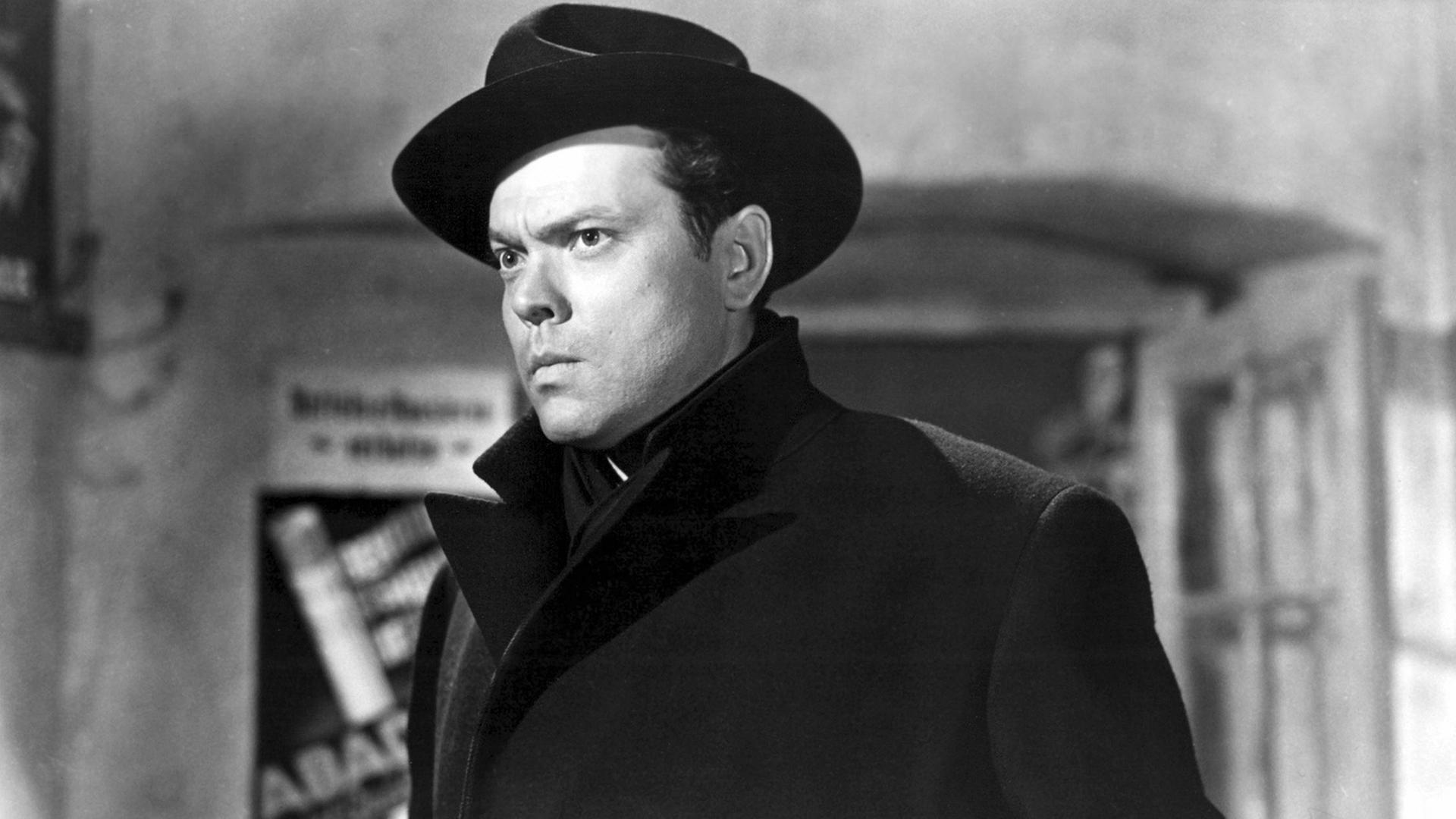 Orson Welles im Film "Der Dritte Mann" 1949. Orson Welles im Film "Der Dritte Mann" 1949.