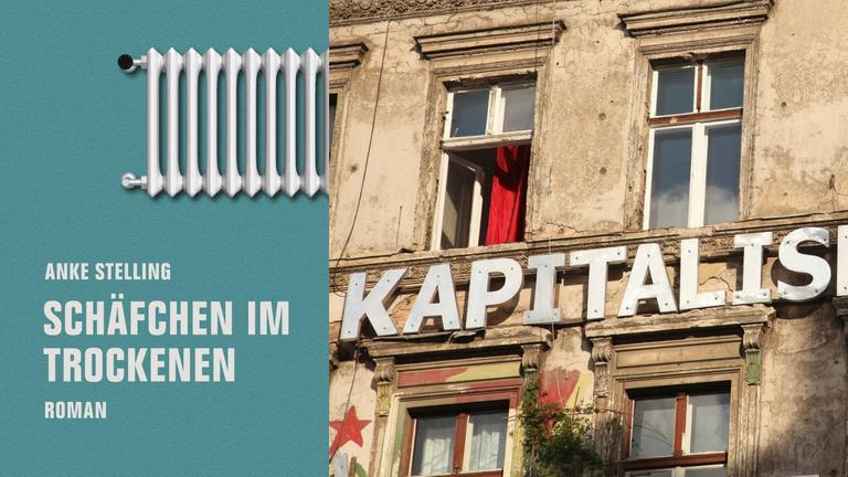 Anke Stellings Roman "Schäfchen im Trockenen" vor einem besetzten Haus Berlin-Prenzlauerberg Anke Stellings Roman "Schäfchen im Trockenen" vor einem besetzten Haus Berlin-Prenzlauerberg