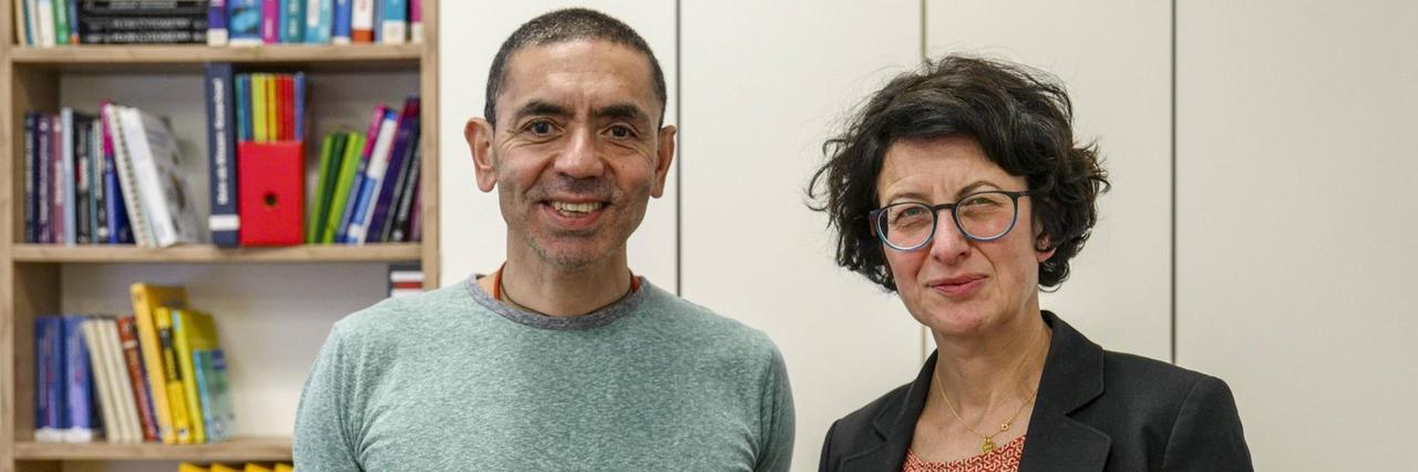 Professor Ugur Sahin und die Medizinerin Özlem Türeci. Das Forscherehepaar hat einen Coronaimpfstoff entwickelt. Professor Ugur Sahin und die Medizinerin Özlem Türeci. Das Forscherehepaar hat einen Coronaimpfstoff entwickelt.