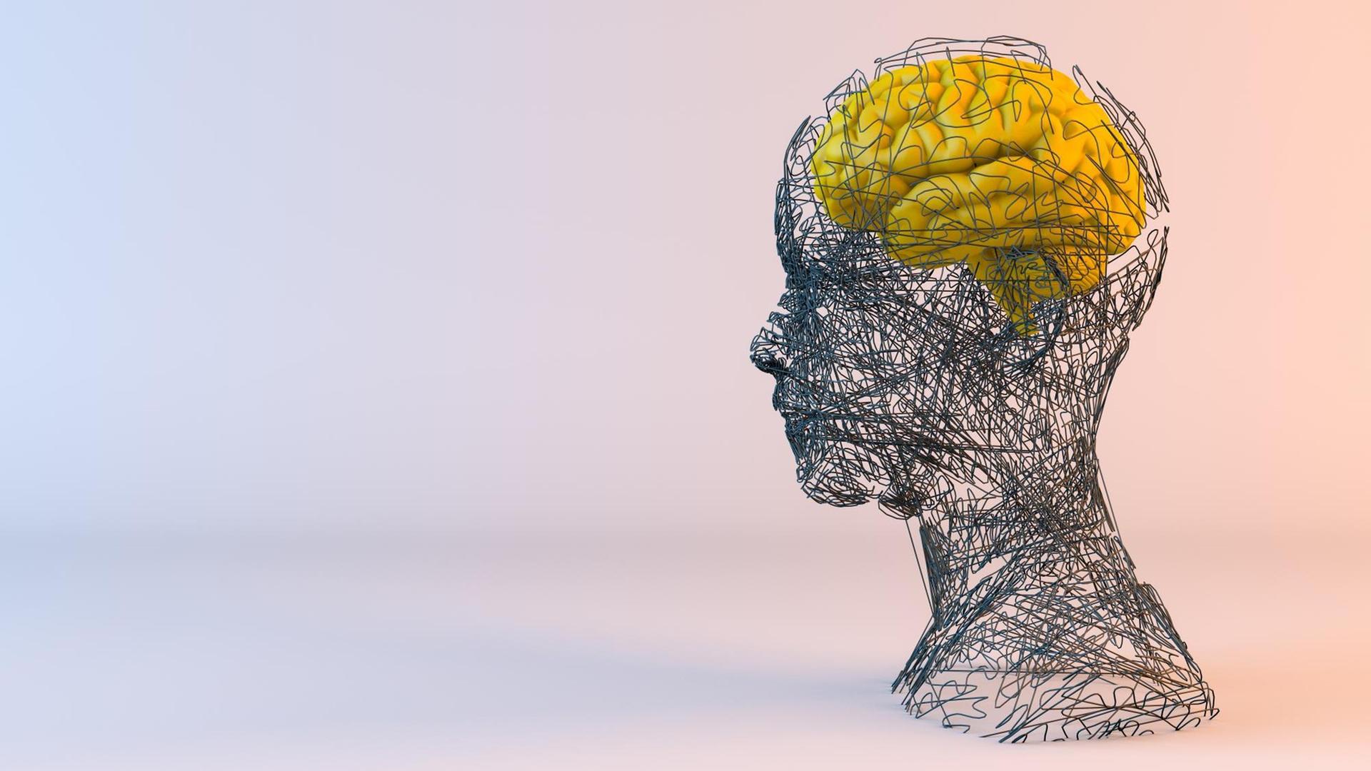 Artificial intelligence, machine learning concept with brain Artificial intelligence, machine learning concept with brain