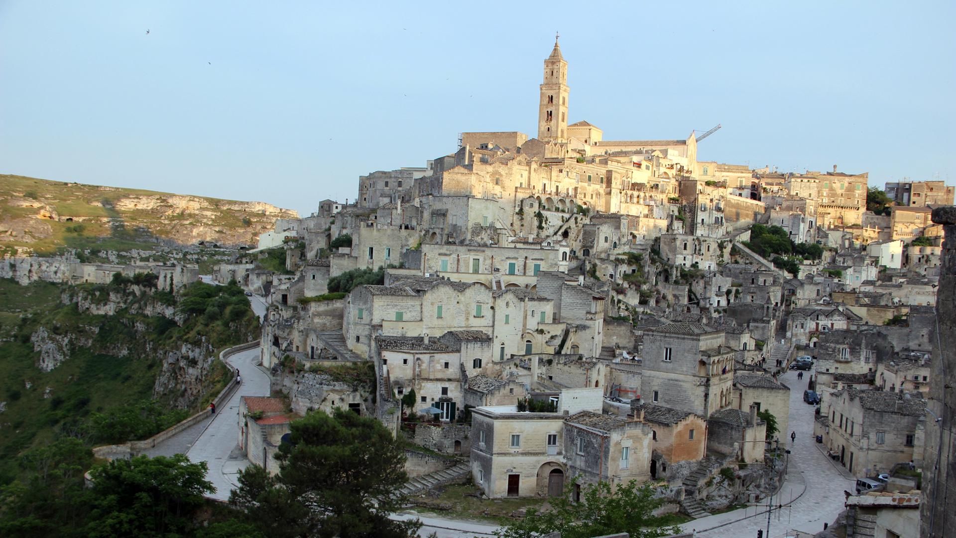 Blick auf die Felsenstadt Matera Blick auf die Felsenstadt Matera
