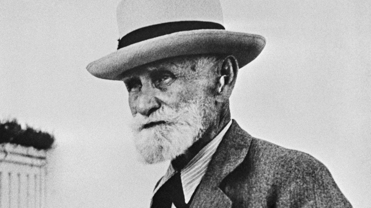 Schwarz-weiß Foto des russischen Wissenschaftlers und Nobelpreisträgers Ivan Pavlov Schwarz-weiß Foto des russischen Wissenschaftlers und Nobelpreisträgers Ivan Pavlov
