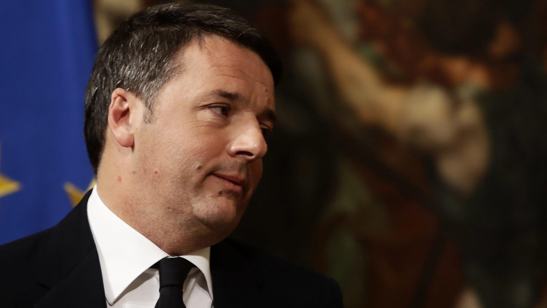 Italiens Ministerpräsident Matteo Renzi kündigt seinen Rücktritt an.