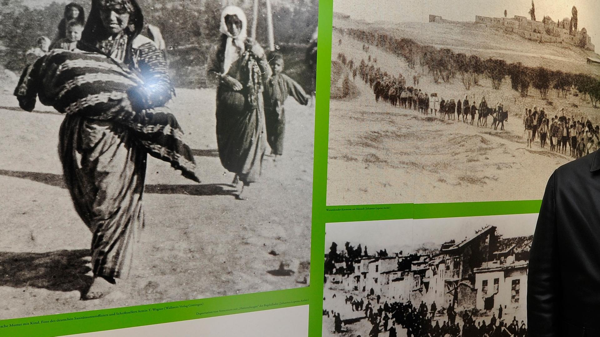 Fotos in einer Ausstellung über die Verfolgung der Armenier im Lepsius-Haus in Potsdam Fotos in einer Ausstellung über die Verfolgung der Armenier im Lepsius-Haus in Potsdam