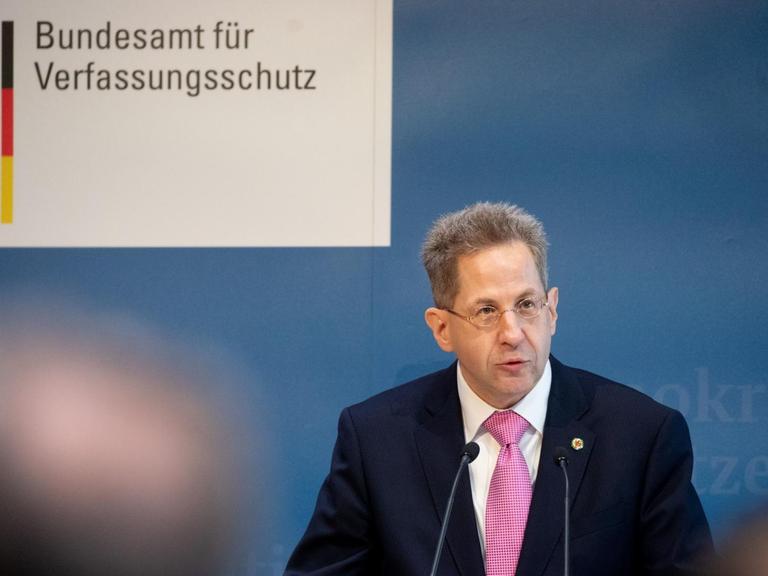 Hans-Georg Maaßen, Präsident des Bundesamtes für Verfassungsschutz (BfV), spricht auf einem Symposium.