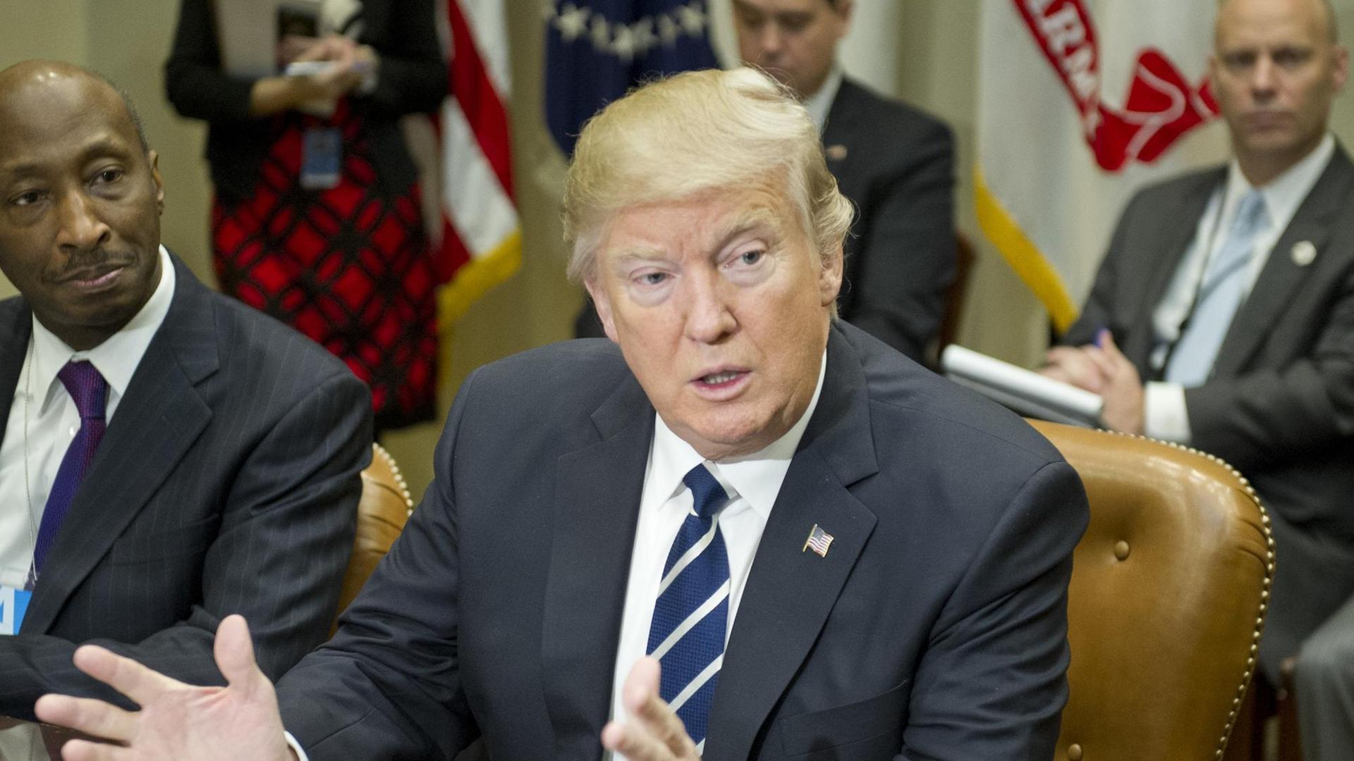 US-Präsident Donald Trump (21.01.2017). US-Präsident Donald Trump (21.01.2017).