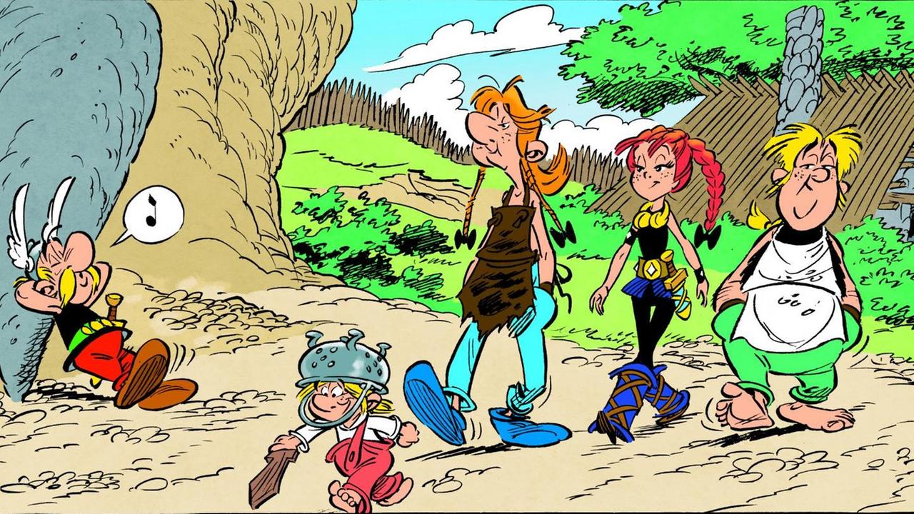 Obelix, Asterix mit Adrènaline, Selfix und Aspix. Obelix, Asterix mit Adrènaline, Selfix und Aspix.