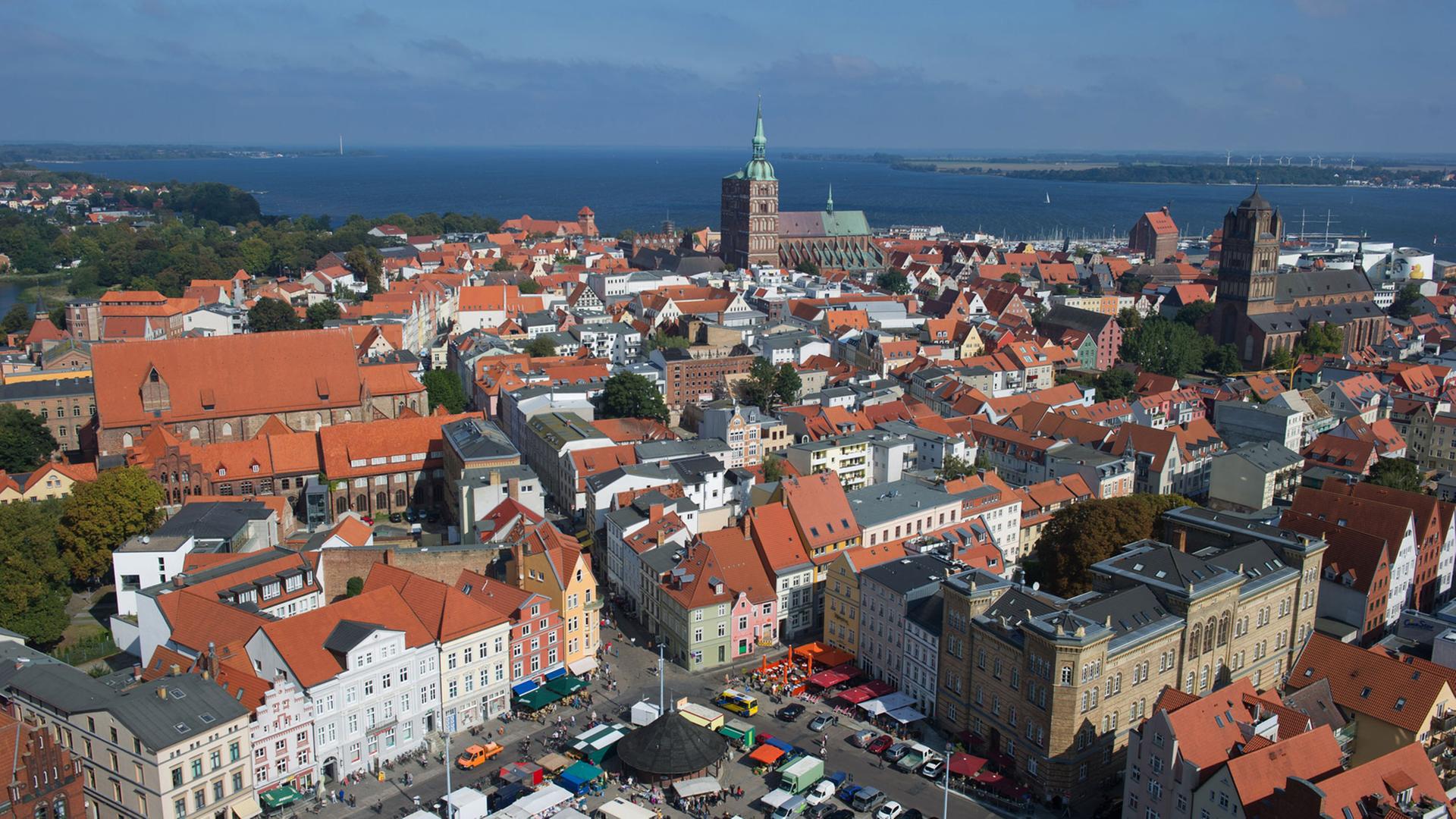 Blick auf die Altstadt von Stralsund Blick auf die Altstadt von Stralsund