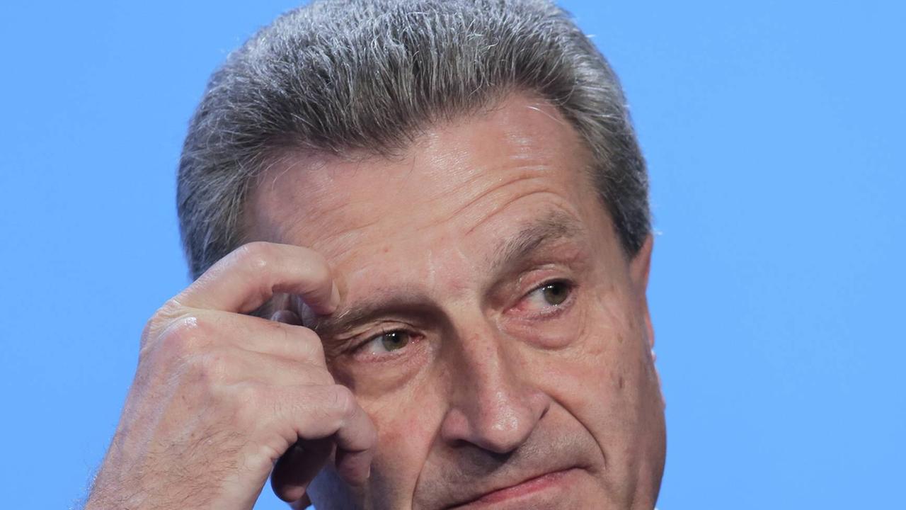 Der EU-Kommissar Guenther Oettinger (CDU)