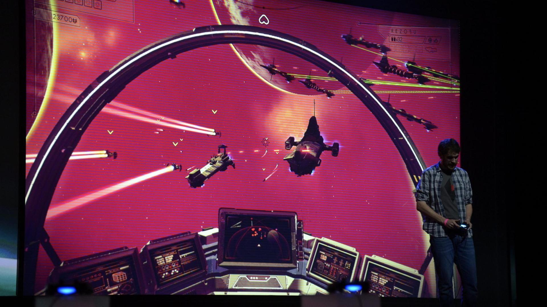 Vorstellung des Computerspiels "No Man's Sky" bei der Playstation Pressekonferenz in Los Angeles Vorstellung des Computerspiels "No Man's Sky" bei der Playstation Pressekonferenz in Los Angeles