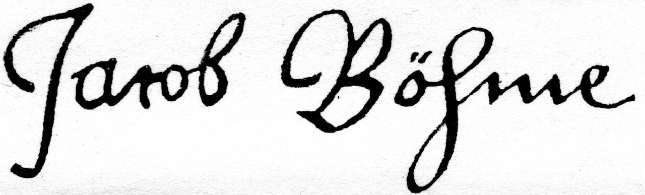 Die Unterschrift Jacob Böhmes.