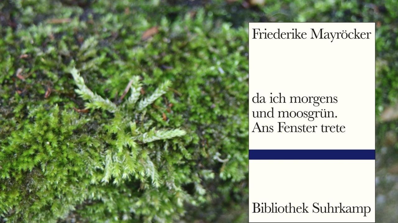 Buchcover: Friederike Mayröcker: „da ich morgens und moosgrün. Ans Fenster trete“ Buchcover: Friederike Mayröcker: „da ich morgens und moosgrün. Ans Fenster trete“