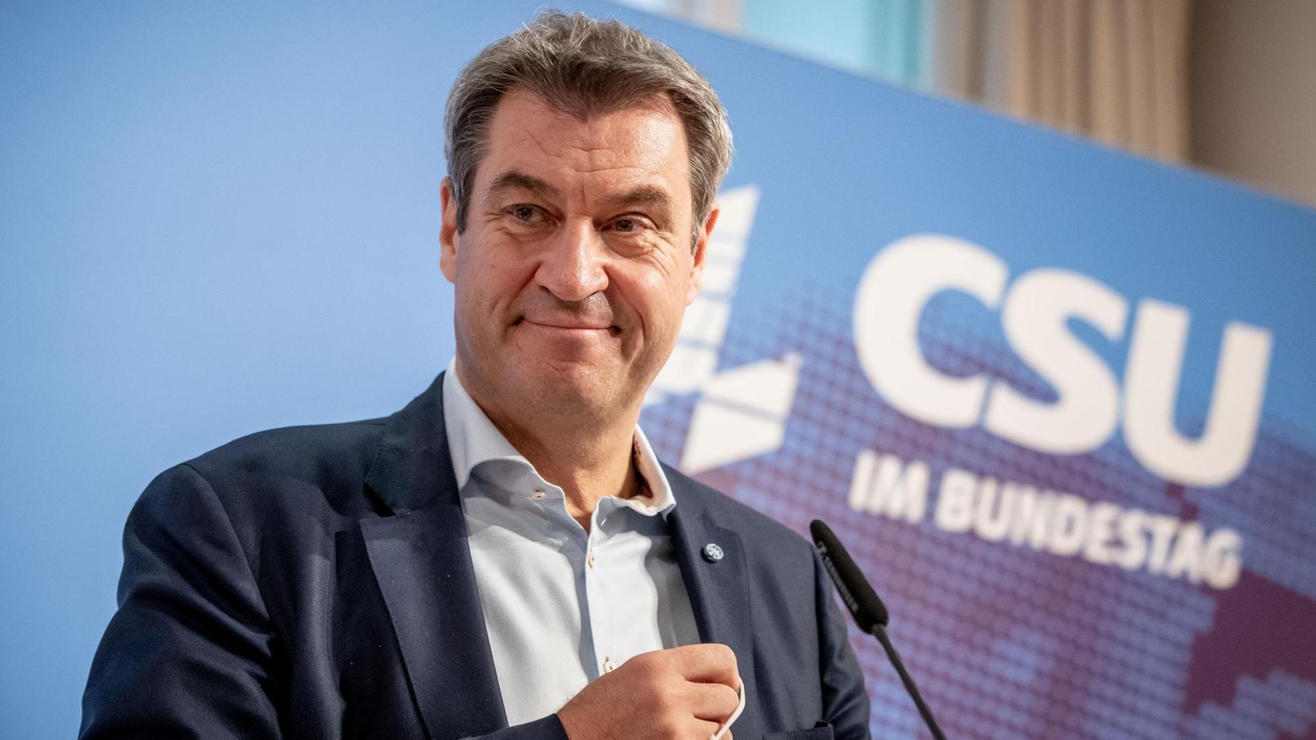 Markus Söder, CSU-Vorsitzender und Ministerpräsident von Bayern. Markus Söder, CSU-Vorsitzender und Ministerpräsident von Bayern.