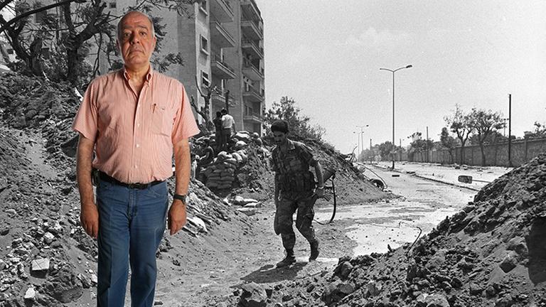 Veränderung ist möglich: Eine Collage in der Ausstellung "Transformations" zeigt die Vergangenheit und Gegenwart des ehemaligen Milizionärs Assaad Chaftari. Die Ausstellung wurde von der Organisation "Fighters for Peace" initiiert Veränderung ist möglich: Eine Collage in der Ausstellung "Transformations" zeigt die Vergangenheit und Gegenwart des ehemaligen Milizionärs Assaad Chaftari. Die Ausstellung wurde von der Organisation "Fighters for Peace" initiiert