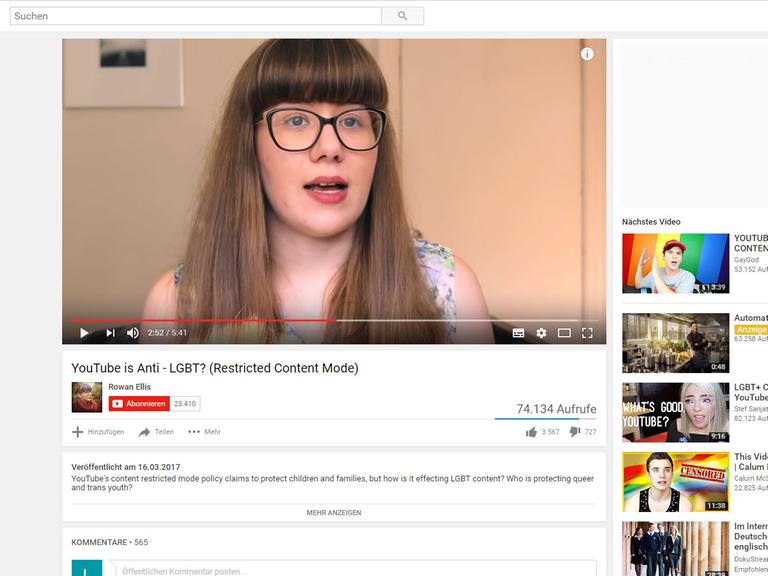 Die britische Vloggerin Rowan Ellis hat die Debatte um geblockte LGBTQ-Inhalte auf Youtube losgetreten