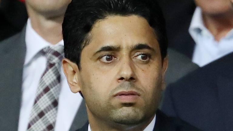 xuhx, Paris, Parc des Princes, 27.09.17, Champions League: Paris Saint Germain - FC Bayern Muenchen Bild: Paris-Boss Nasser al-Khelaifi Paris xuhx, Paris, Parc des Princes, 27.09.17, Champions League: Paris Saint Germain - FC Bayern Muenchen Bild: Paris-Boss Nasser al-Khelaifi Paris