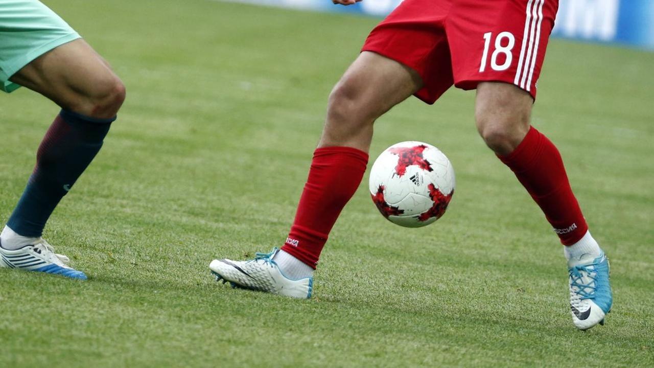 Nachaufnahme aus der Begegnung Portugal gegen Russland beim Confed Cup 2017 in Russland. Nachaufnahme aus der Begegnung Portugal gegen Russland beim Confed Cup 2017 in Russland.