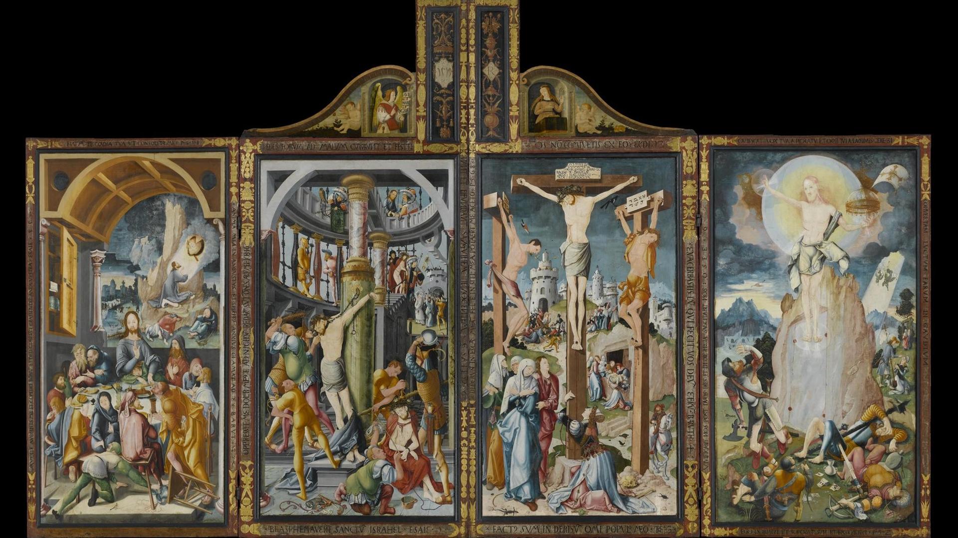 Jerg Ratgeb, Herrenberger Altar, 1519 Mischtechnik; Tannenholz; Höhe: 400 cm; Breite: 680 cm; Höhe: 400 cm; Breite: 342 cm, Staatsgalerie Stuttgart