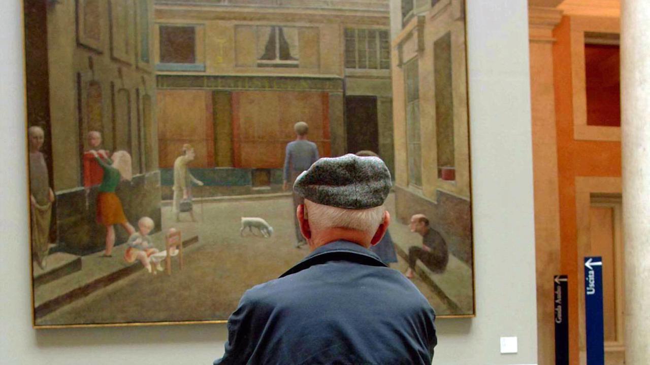 Das Bild "Passage du Commerce - Saint Andre" des Malers Balthus Das Bild "Passage du Commerce - Saint Andre" des Malers Balthus