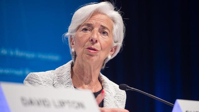 Die IWF-Chefin Christine Lagarde in Washington