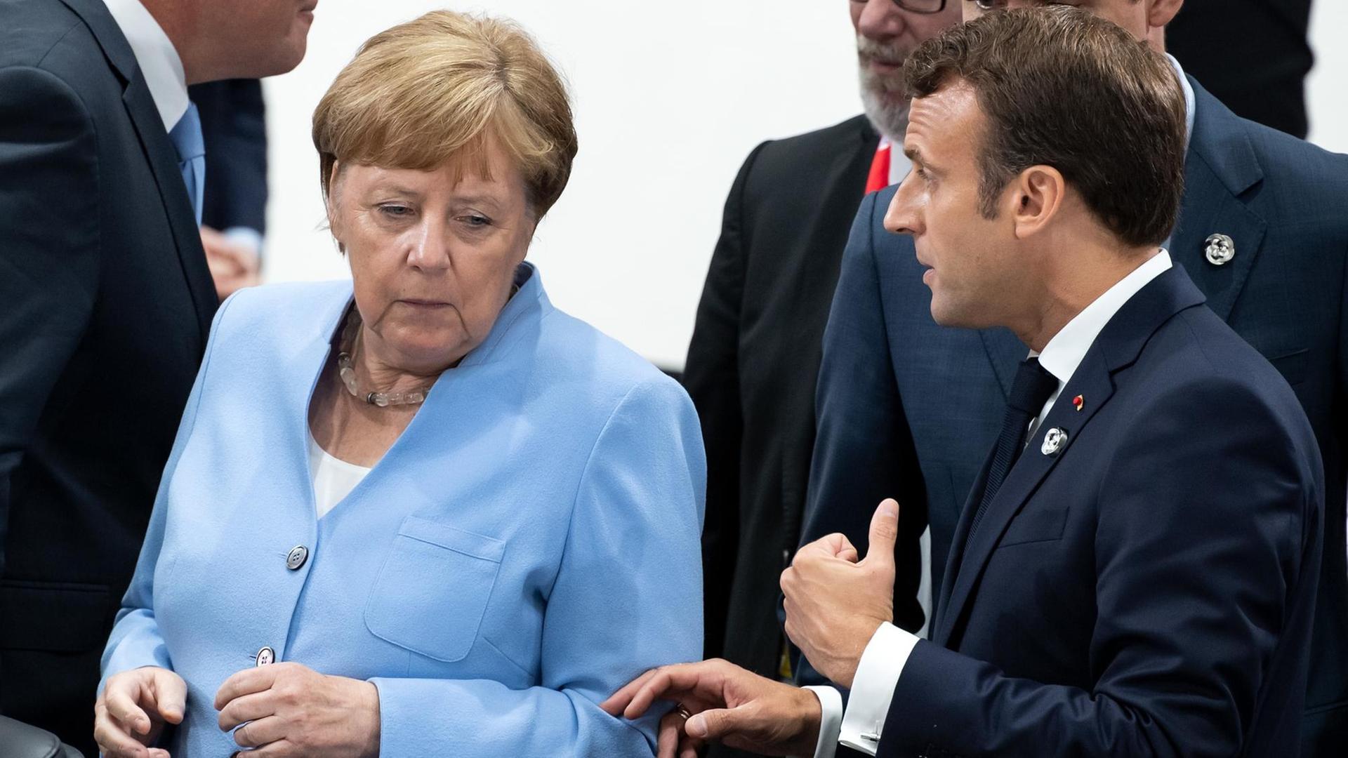Angela Merkel  und Emmanuel Macron