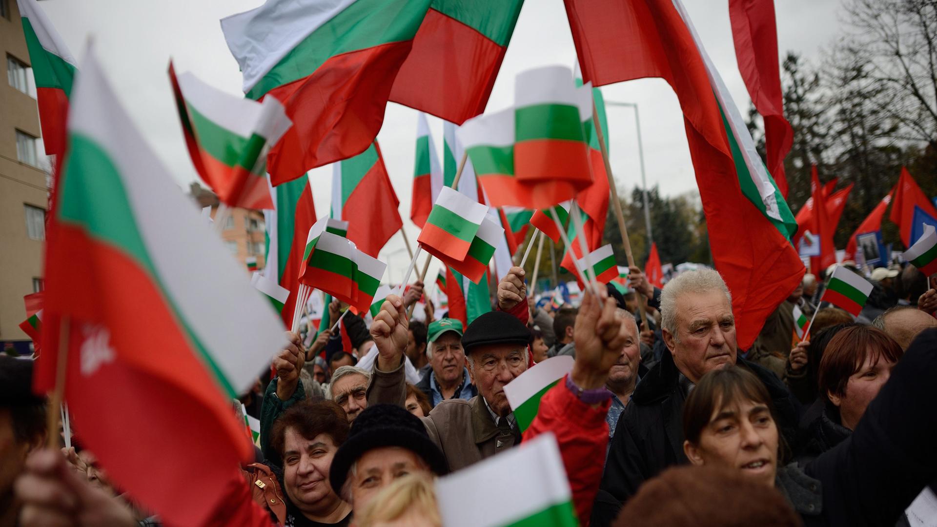 Proteste in der bulgarischen Hauptstadt Sofia gegen die Regierung