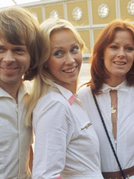 Die Mitglieder der Band ABBA mit Björn, Agnetha, Anni-Frid und Benny im Jahr 1980.