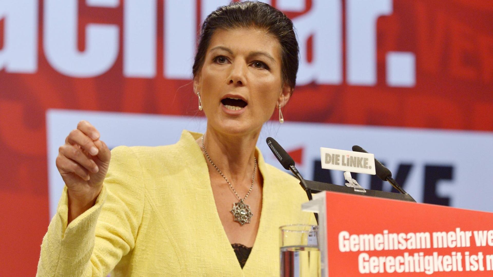 Sahra Wagenknecht auf dem Parteitag der Linlen Sahra Wagenknecht auf dem Parteitag der Linlen