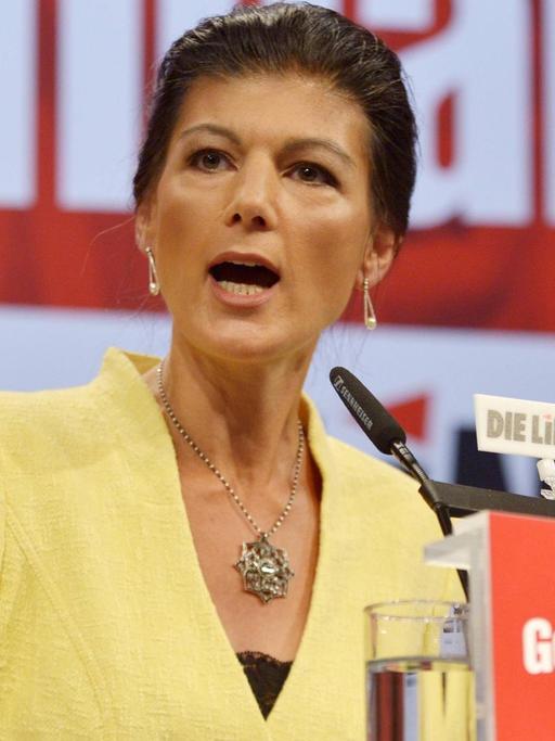Sahra Wagenknecht auf dem Parteitag der Linlen