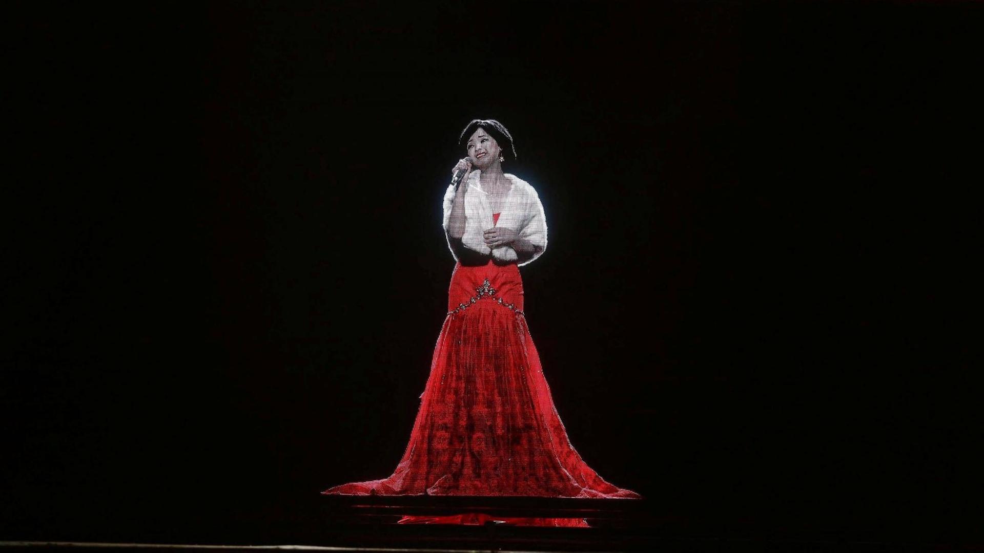 Teresa Tang 3D virtualization concert holds in Taipei, Taiwan, China on 09th May, 2015. Teresa Tang 3D virtualization concert holds in Taipei, Taiwan, China on 09th May, 2015.