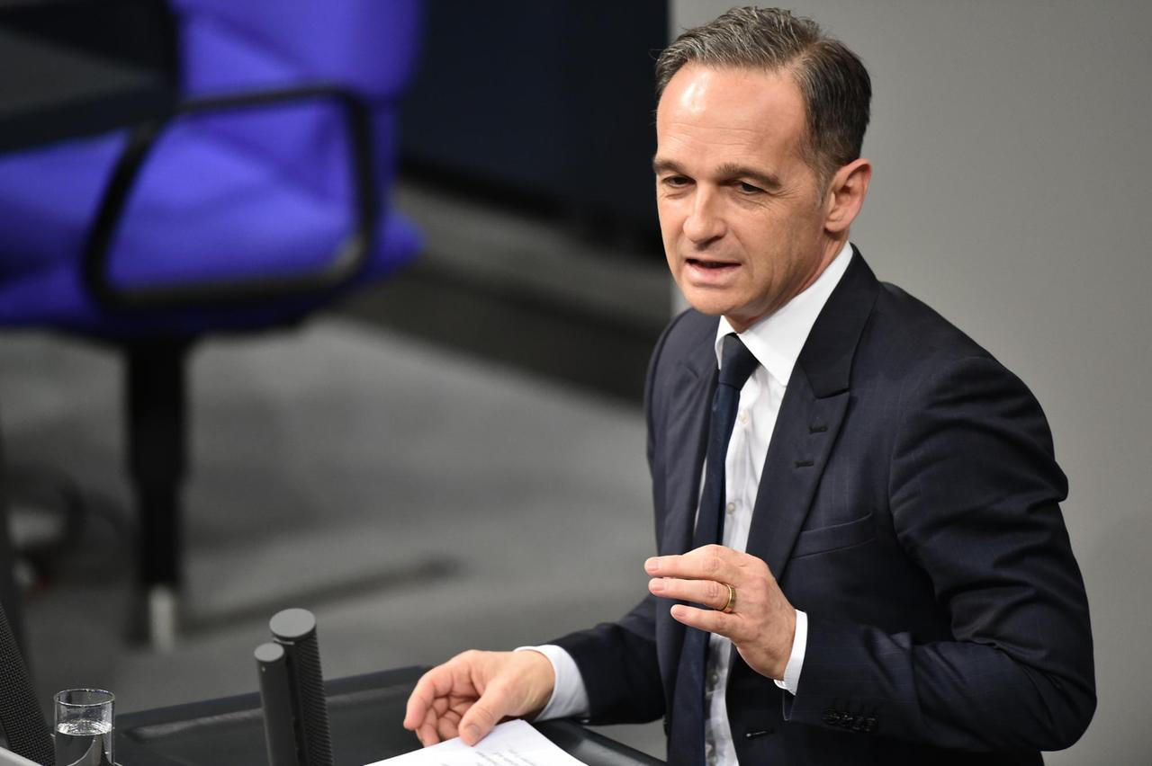 Bundesaußenminister Heiko Maas (SPD) spricht bei der Debatte im Bundestag über den Haushalt des Auswärtigen Amtes 2020. Bundesaußenminister Heiko Maas (SPD) spricht bei der Debatte im Bundestag über den Haushalt des Auswärtigen Amtes 2020.