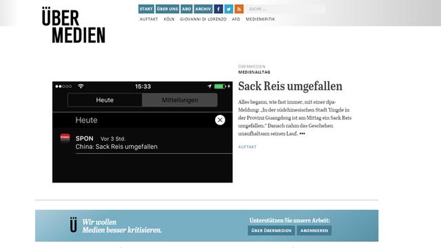 Screenshot des neuen Online-Portals uebermedien.de