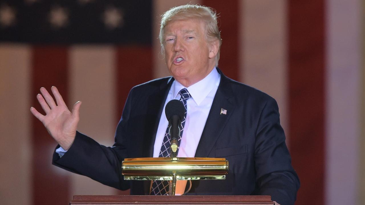 US-Präsident Donald Trump spricht im Kapitol in Washington.
US-Präsident Donald Trump spricht im Kapitol in Washington.