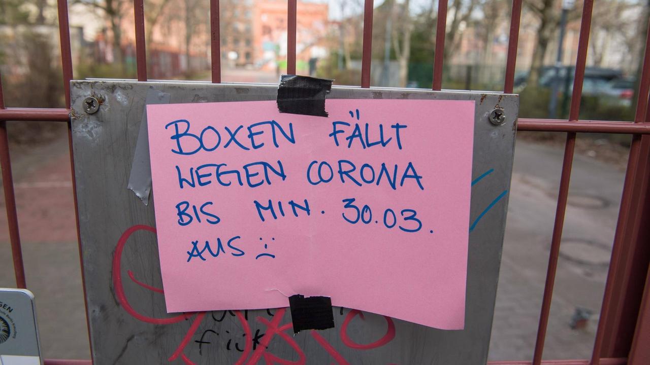 Corona: Boxen fällt aus. Corona: Boxen fällt aus.