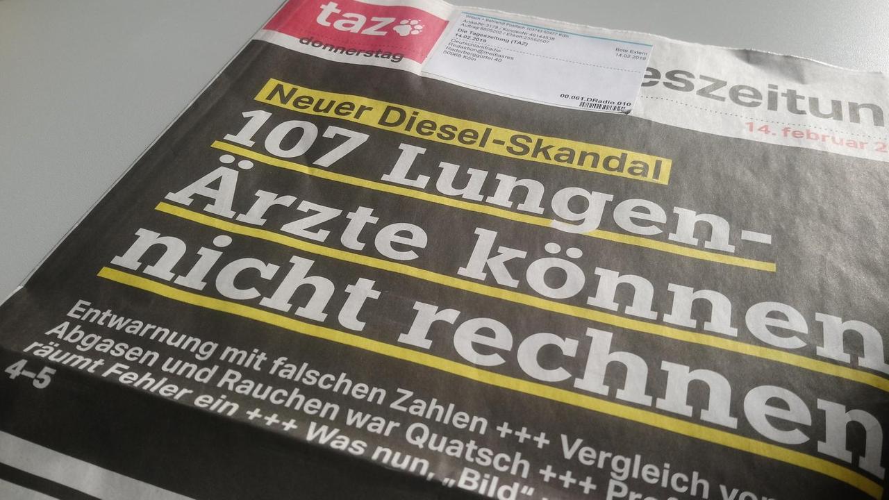 Das Titelbild der taz vom 14.02.2019. Das Titelbild der taz vom 14.02.2019.