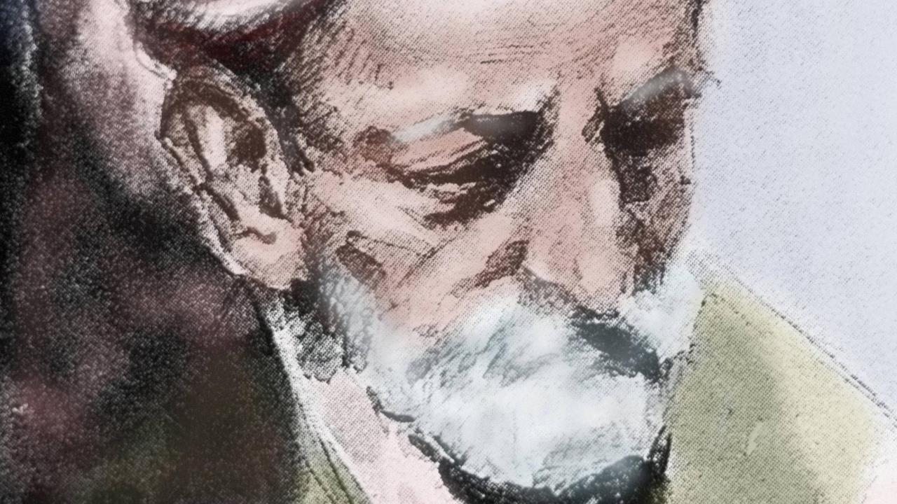 Porträt von Ibn Arabi, kolorierter Stich aus dem 19. Jahrhundert Porträt von Ibn Arabi, kolorierter Stich aus dem 19. Jahrhundert