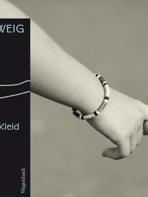 Buchcover: "Helen Weinzweig: Schwarzes Kleid mit Perlen" und Pärchen, das Händchen hält.