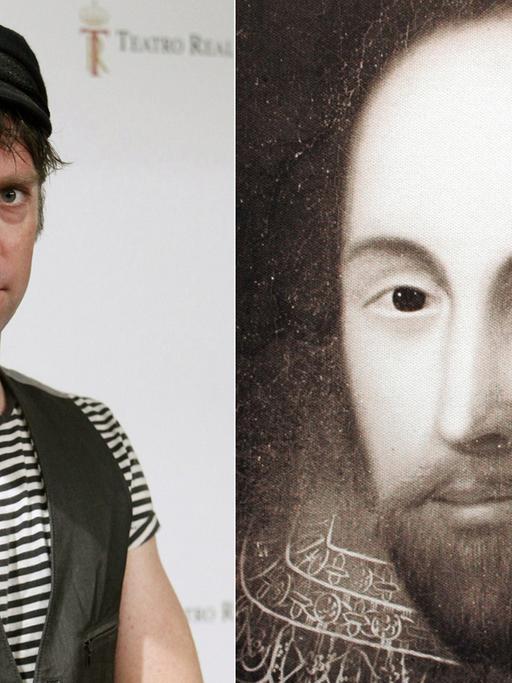 Der Sänger Rufus Wainwright (l.) und der 1616 verstorbene Dichter William Shakespeare