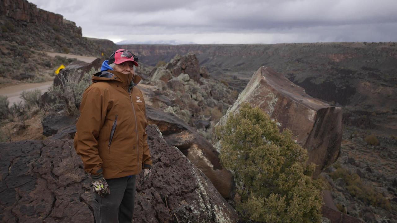 Louie Hena hoch über der Rio Grande Gorge Louie Hena hoch über der Rio Grande Gorge