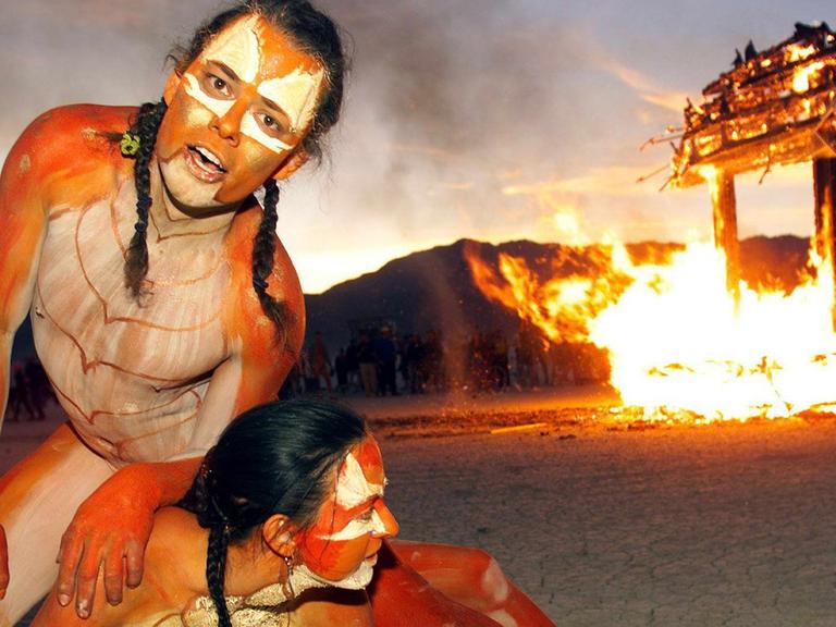 Das Festival "Burning Man" in Nevada am 04. September 1999.