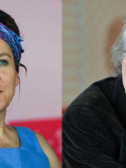 Montage: Porträts von Olga Tokarczuk und Peter Handk