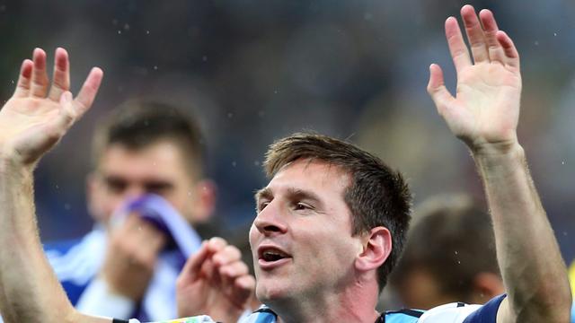 Lionel Messi feiert Argentiniens Finaleinzug