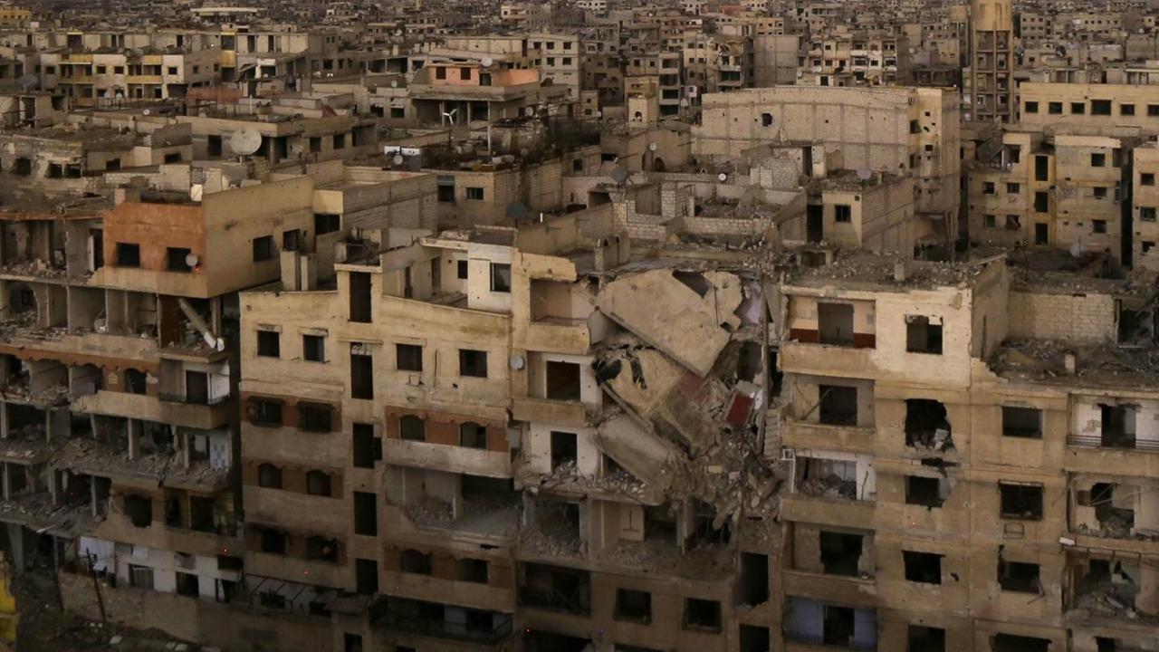 Ost-Goutha nahe Damaskus nach einem Luftangriff des syrischen Militärs Ost-Goutha nahe Damaskus nach einem Luftangriff des syrischen Militärs