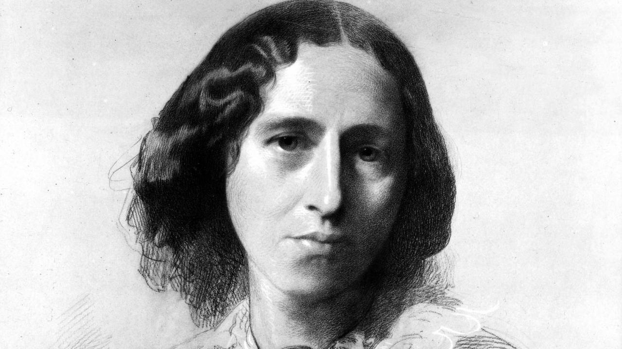 Die englische Schriftstellerin George Eliot (1819-1880), bürgerlicher Name: Mary Ann Evans, gezeichnet von Samuel Laurence Die englische Schriftstellerin George Eliot (1819-1880), bürgerlicher Name: Mary Ann Evans, gezeichnet von Samuel Laurence