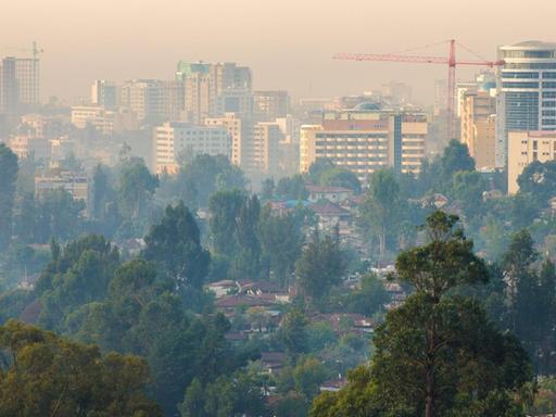 Blick auf Addis Abeba, die Hauptstadt Äthiopiens