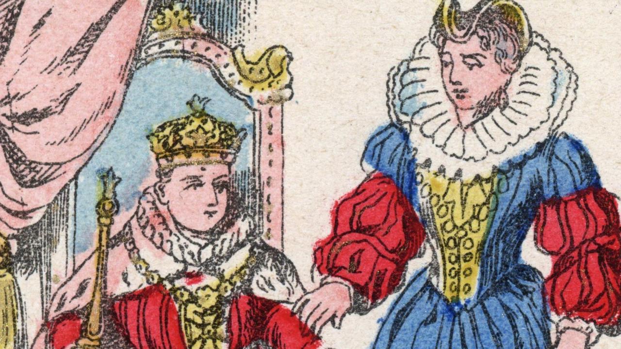 Porträt des jungen französischen Königs Ludwig XIII zusammen mit seiner Mutter Maria de' Medici. Porträt des jungen französischen Königs Ludwig XIII zusammen mit seiner Mutter Maria de' Medici.